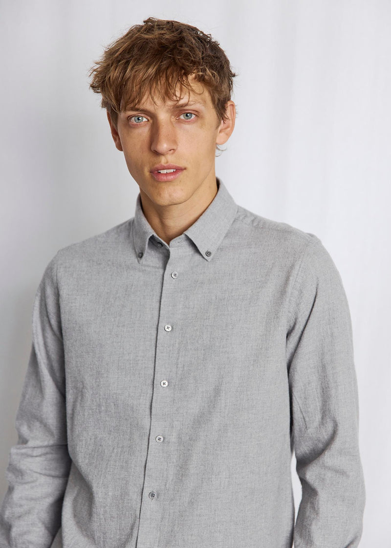 BS Faruk Casual Modern Fit Shirt - Light Grey