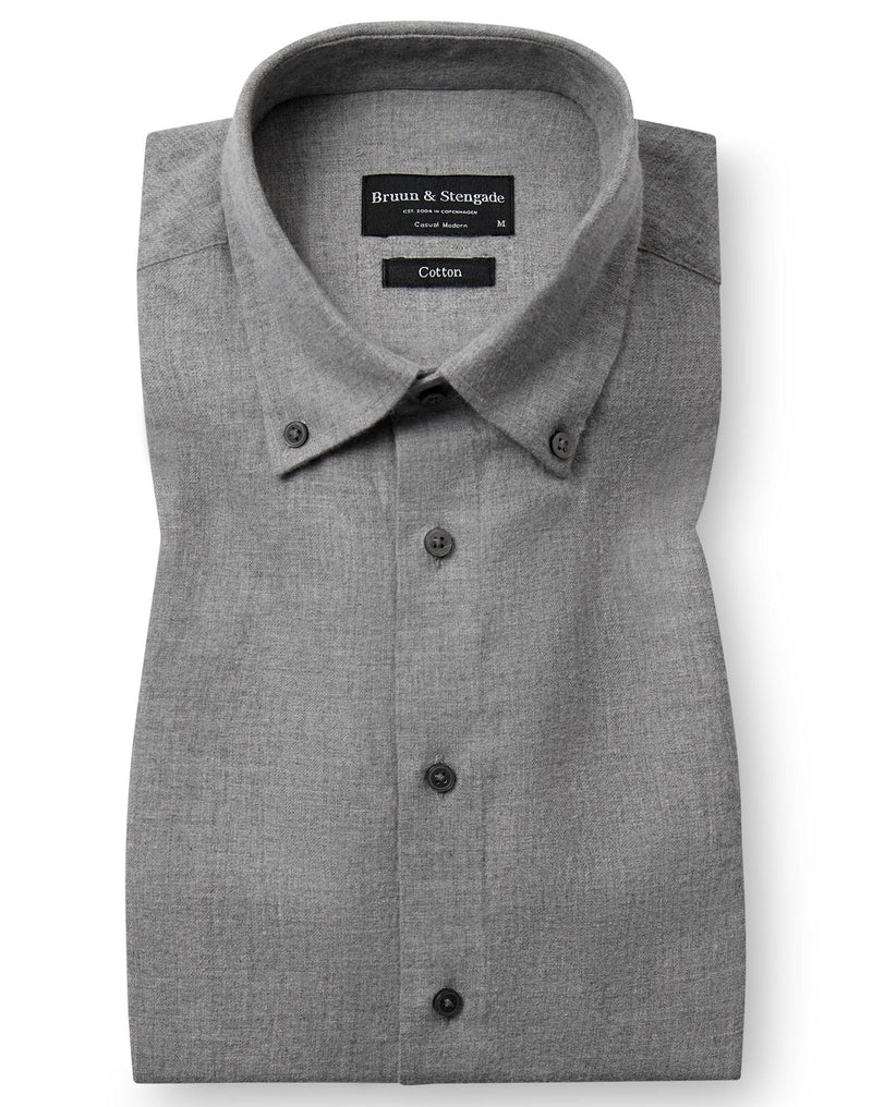 BS Faruk Casual Modern Fit Shirt - Light Grey