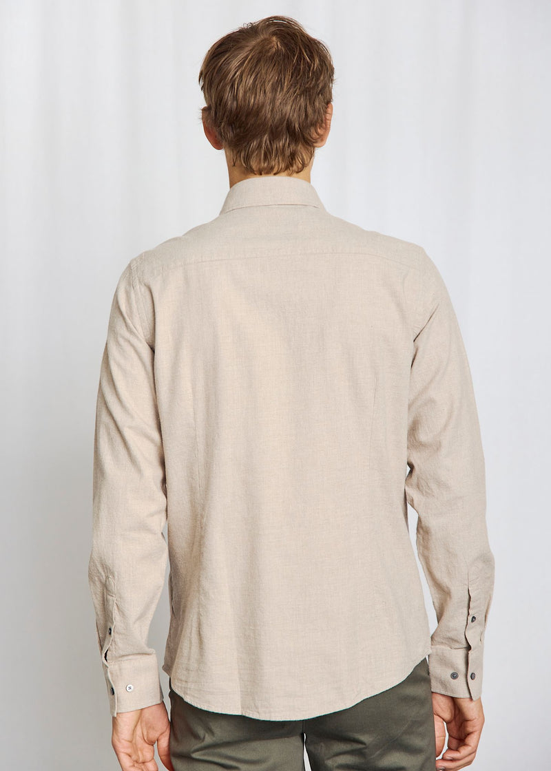 BS Faruk Casual Modern Fit Shirt - Sand