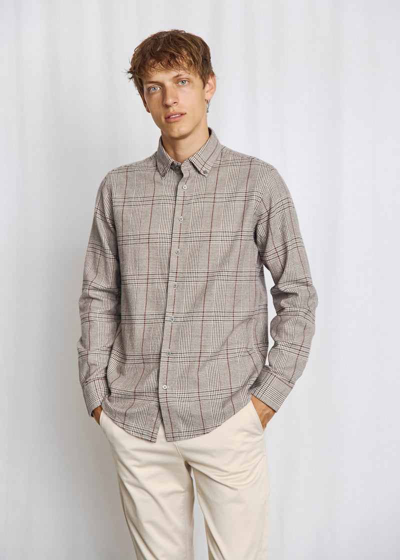 BS Tazul Casual Modern Fit Shirt - Brown