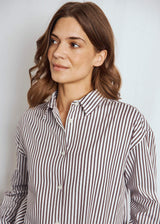 BS Karita Regular Fit Shirt - Bordeaux/White