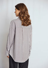 BS Karita Regular Fit Shirt - Bordeaux/White