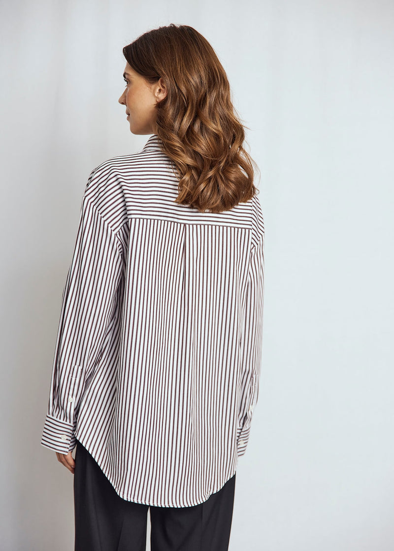 BS Karita Regular Fit Shirt - Bordeaux/White