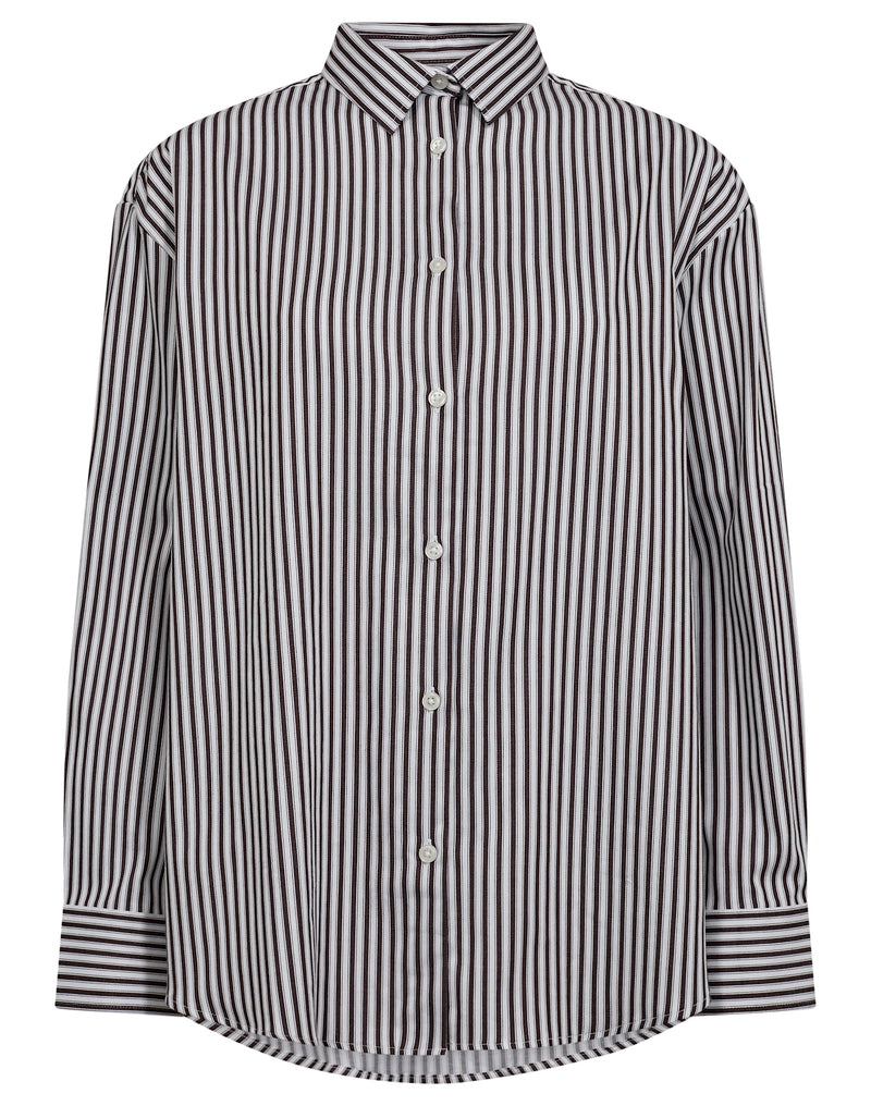 BS Karita Regular Fit Shirt - Bordeaux/White