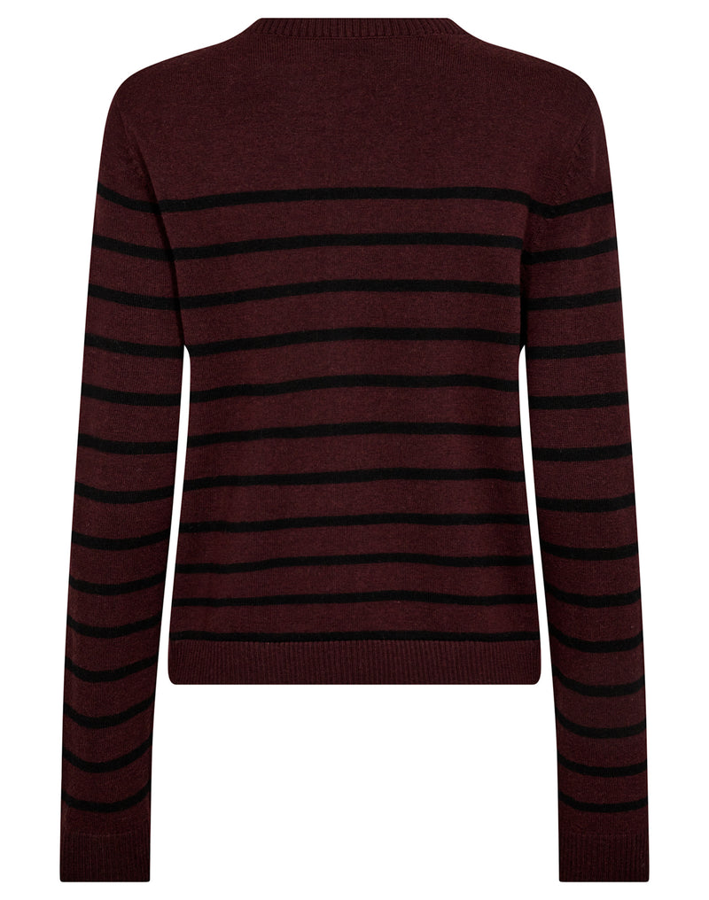 BS Kjersti Regular Fit Knitwear - Bordeaux/Black