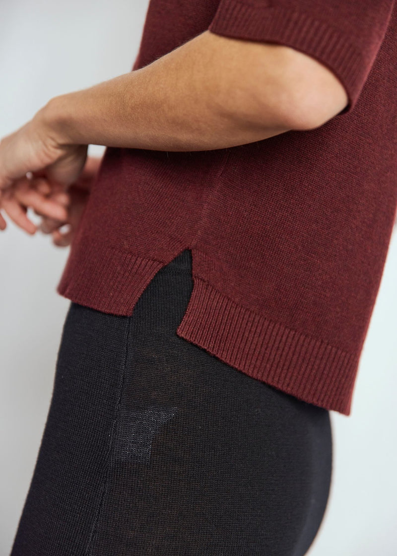 BS Eline Regular Fit T-Shirt - Bordeaux