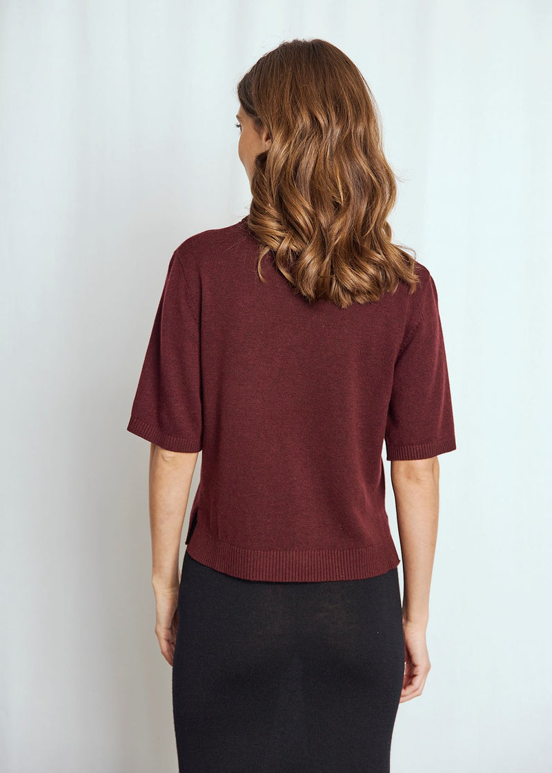 BS Eline Regular Fit T-Shirt - Bordeaux