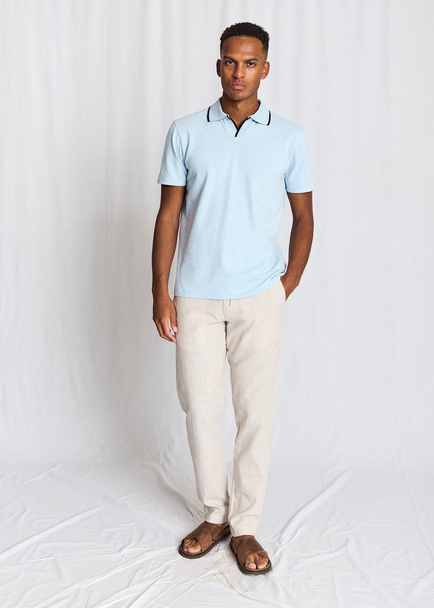 BS Syros Regular Fit Polo Shirt - Sky