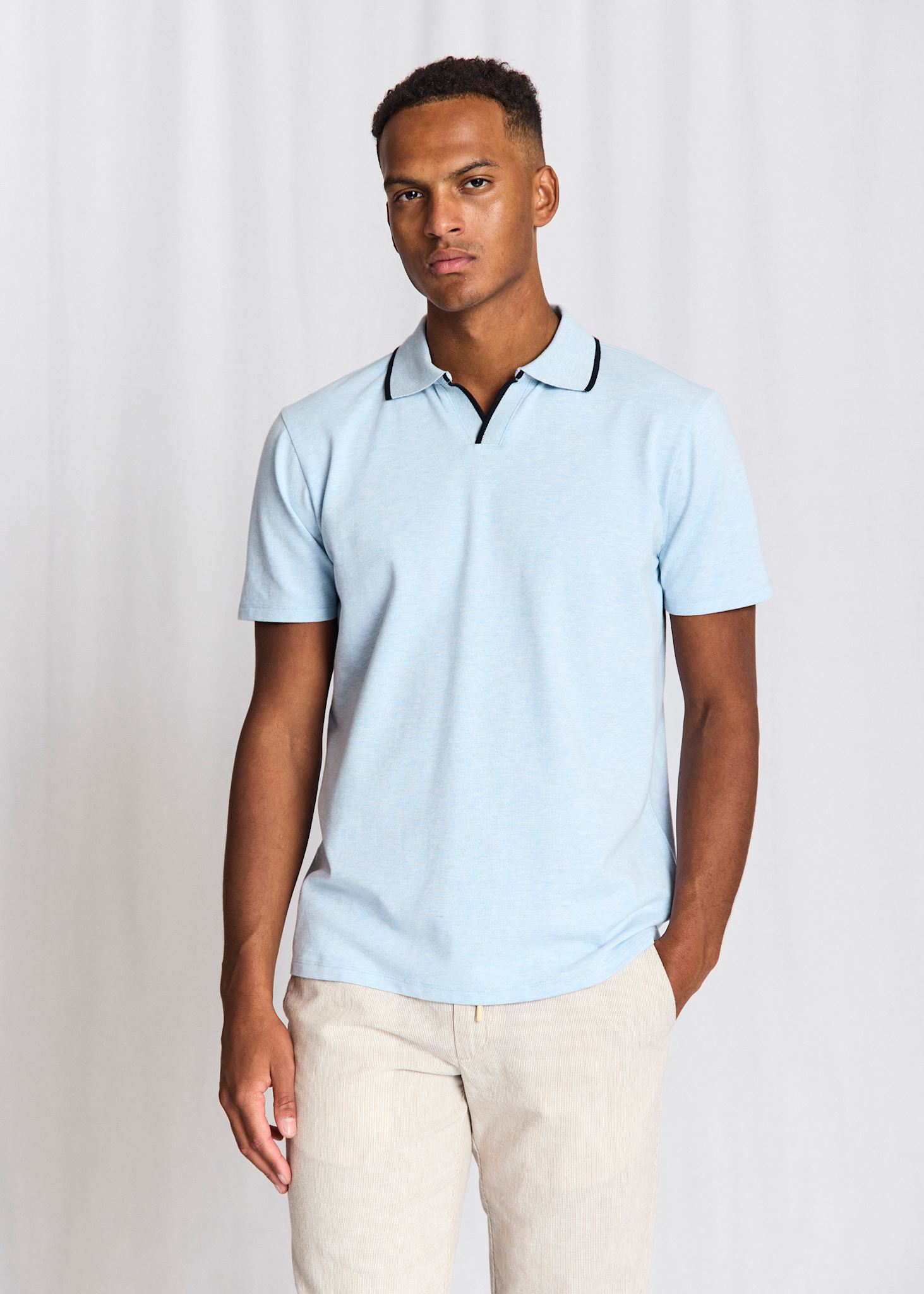 BS Syros Regular Fit Polo Shirt - Sky
