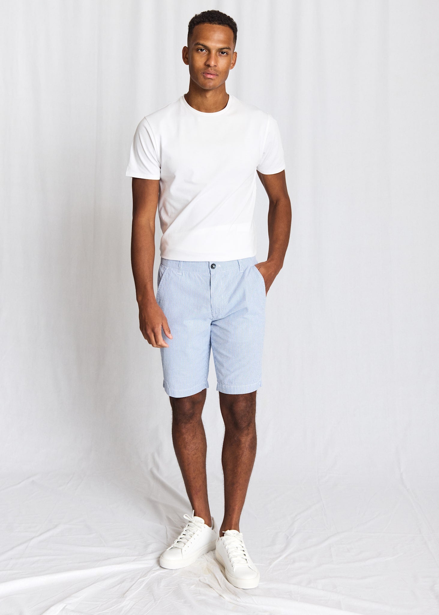 BS Elio Regular Fit Shorts  - Blue/White