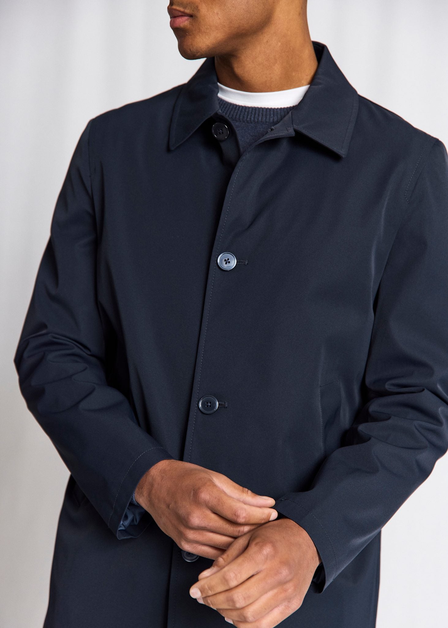 BS Novello Regular Fit Coat - Navy