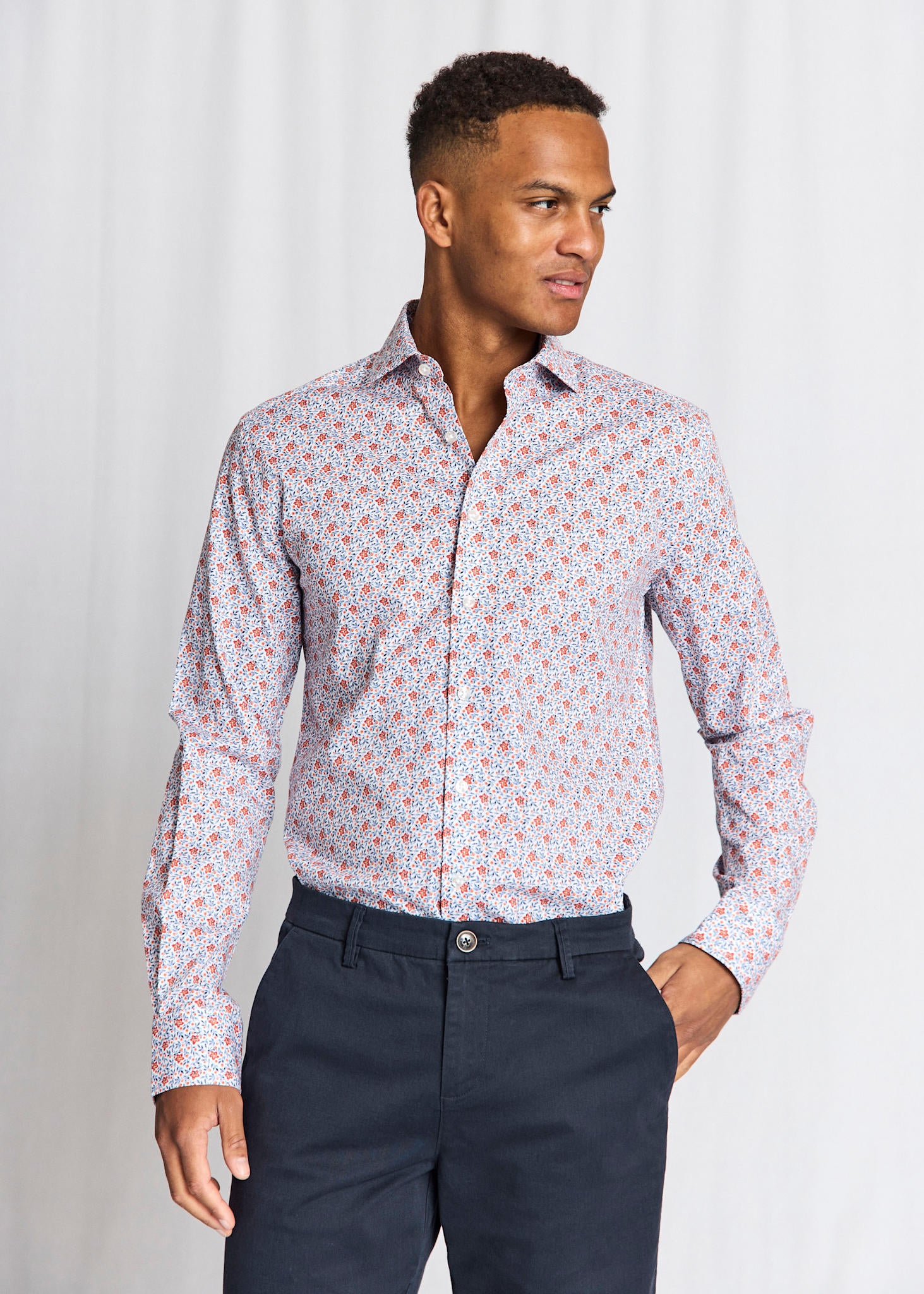 BS Moller Slim Fit Shirt - Orange