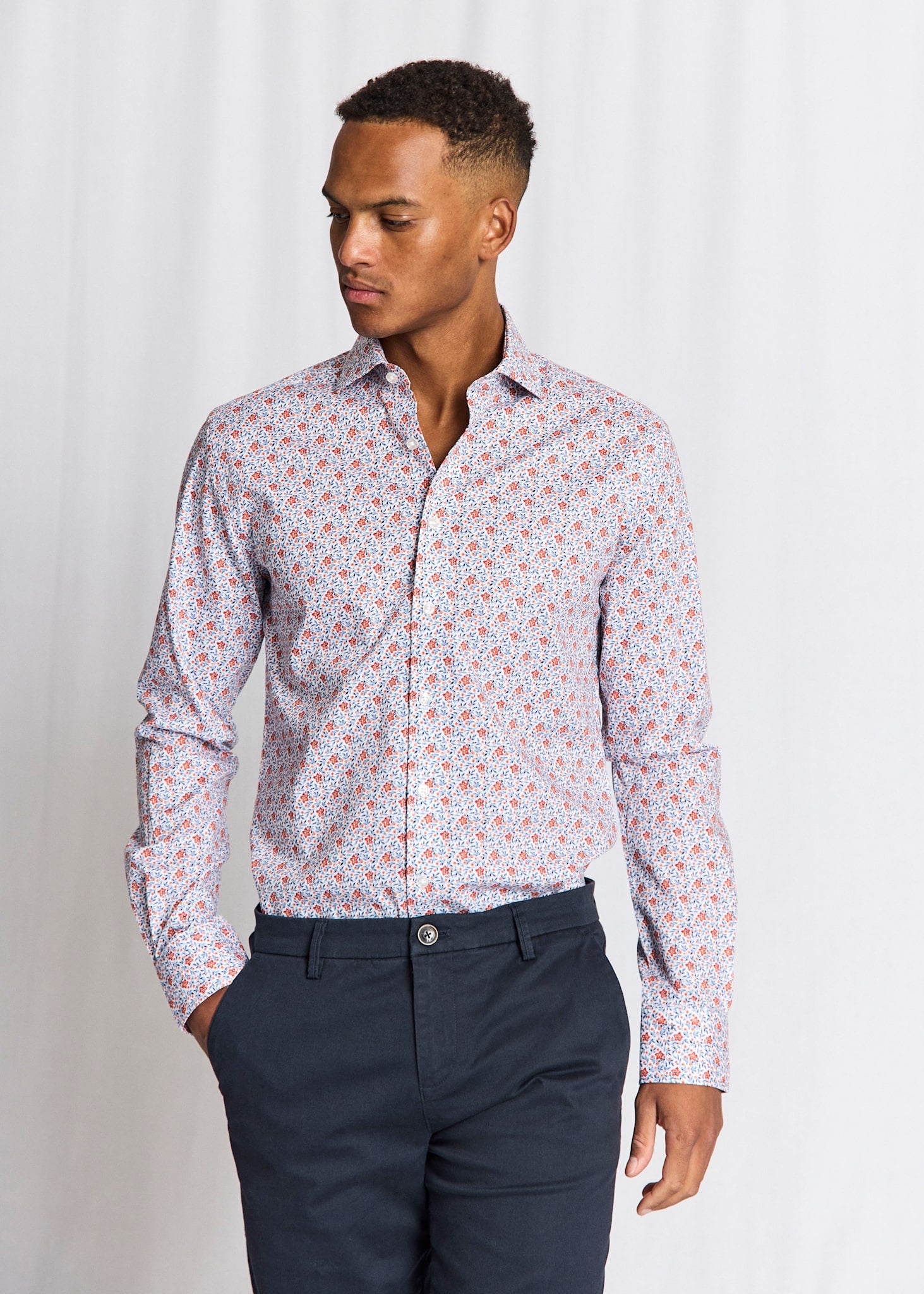 BS Moller Slim Fit Shirt - Orange