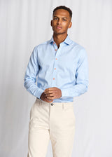 BS Wael Slim Fit Shirt - Light Blue/White