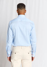 BS Wael Slim Fit Shirt - Light Blue/White