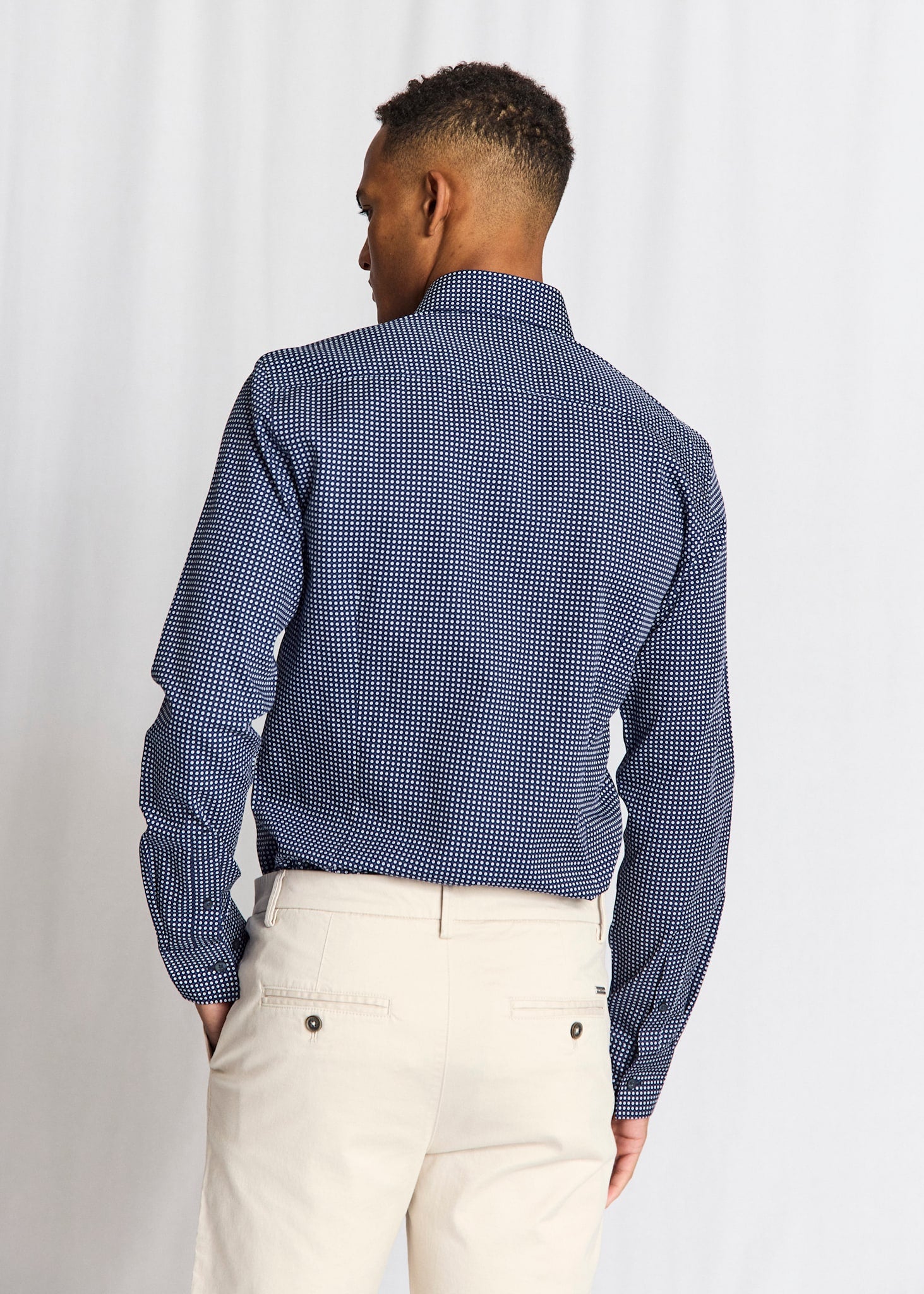 BS Karalek Slim Fit Shirt - Navy