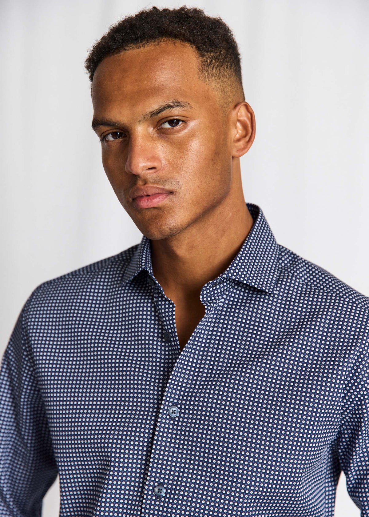BS Karalek Slim Fit Shirt - Navy