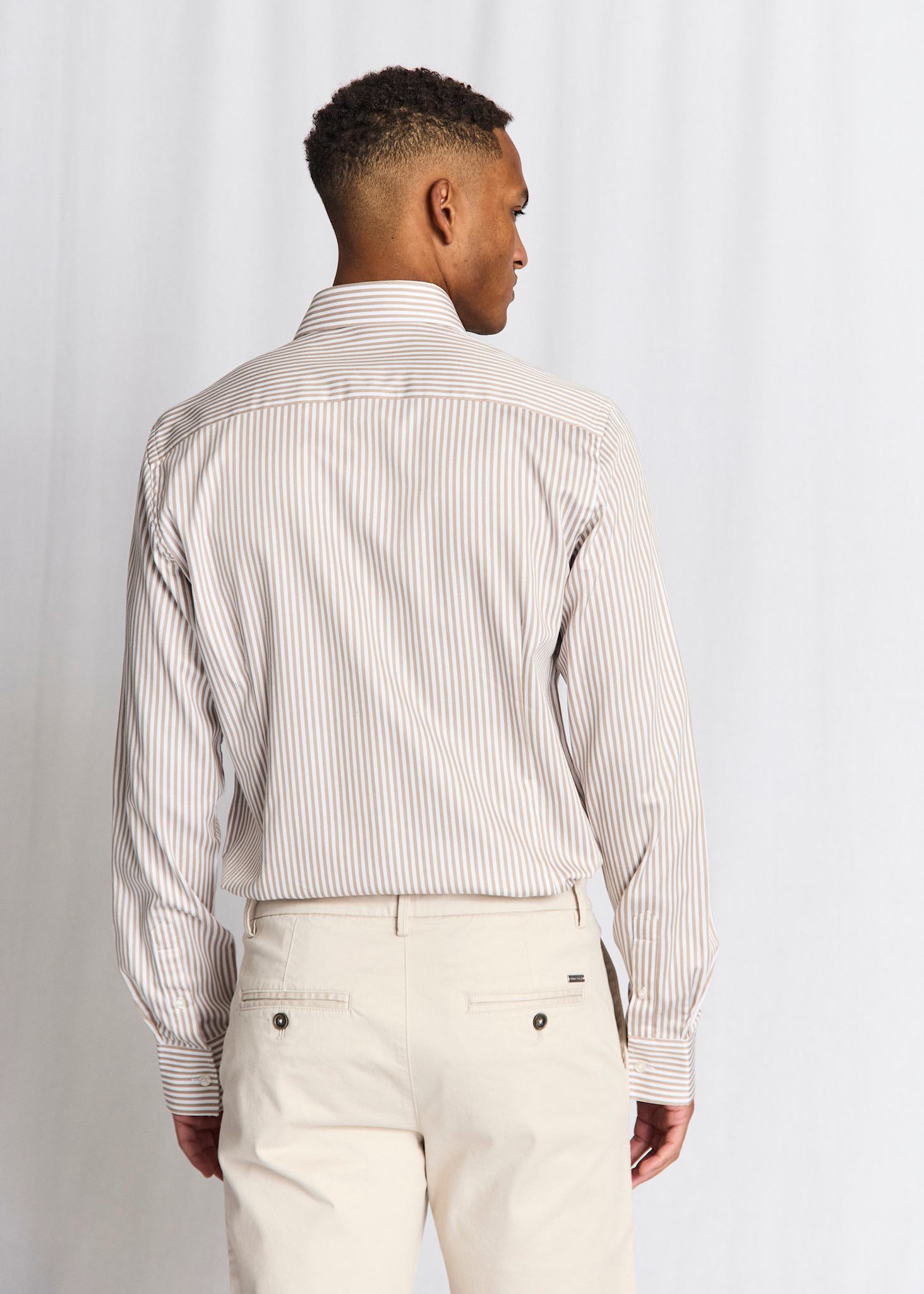 BS Kunkel Slim Fit Shirt - Sand/White