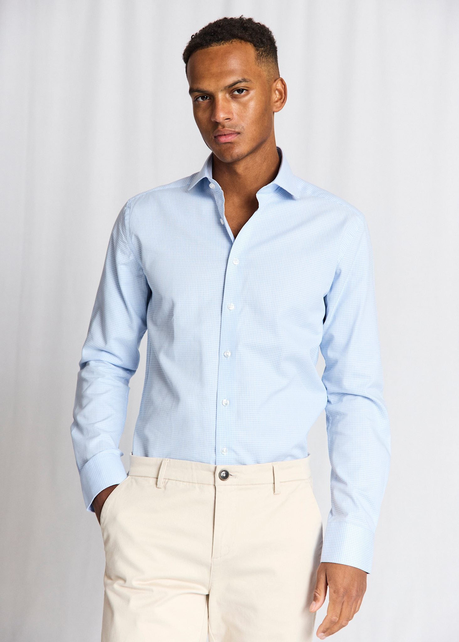 BS Djukic Slim Fit Shirt - Light Blue