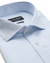 BS Bannour Modern Fit Shirt - Light Blue/White
