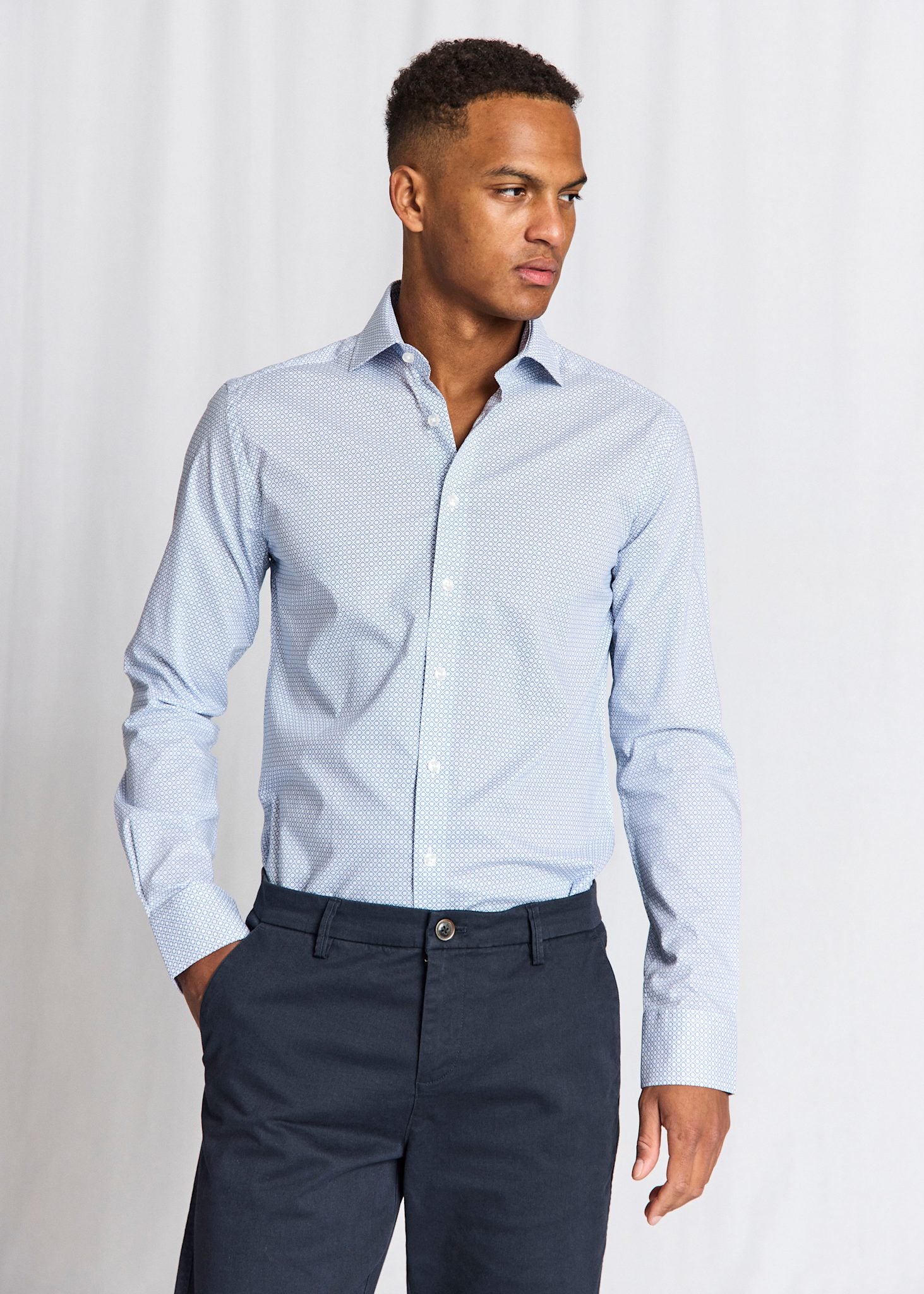 BS Lars Modern Fit Shirt - Blue