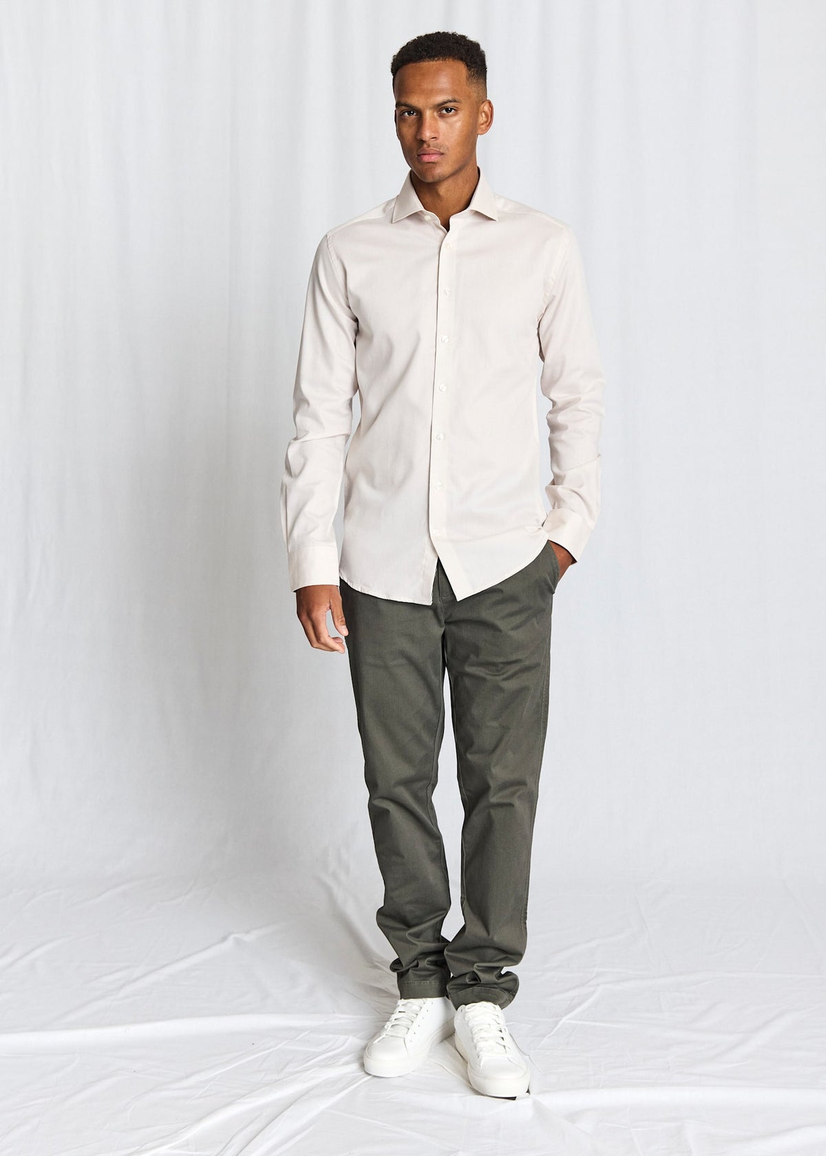 BS Lesjak Modern Fit Shirt - Beige