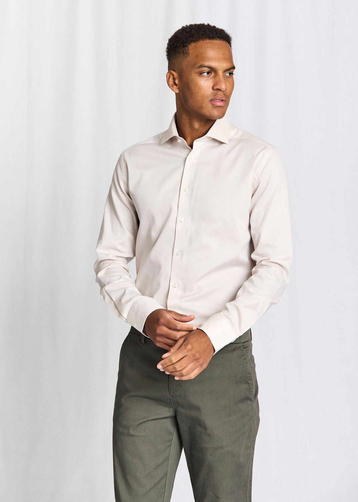 BS Lesjak Modern Fit Shirt - Beige