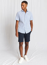 BS Keita Casual Modern Fit Shirt - Light Blue/White