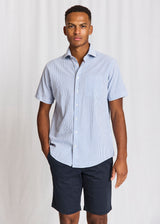 BS Keita Casual Modern Fit Shirt - Light Blue/White