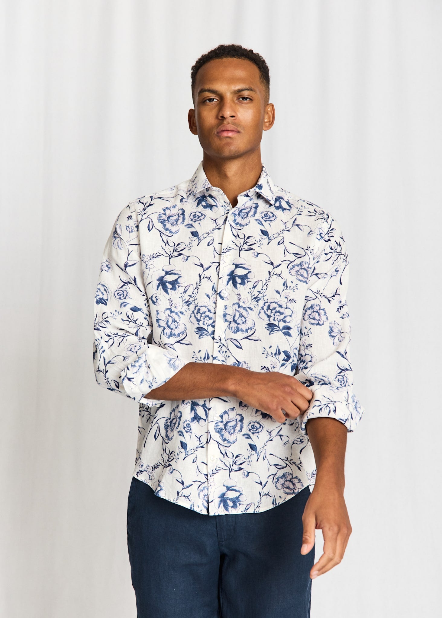BS Mengel Casual Modern Fit Shirt - White