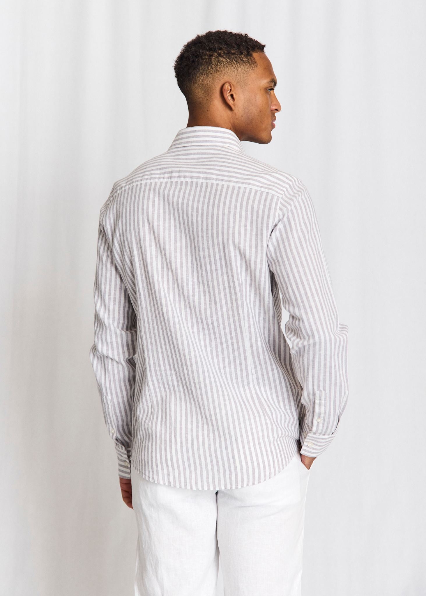 BS Rubio Casual Modern Fit Shirt - Grey/White