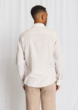 BS Burgos Casual Modern Fit Shirt - Sand/White