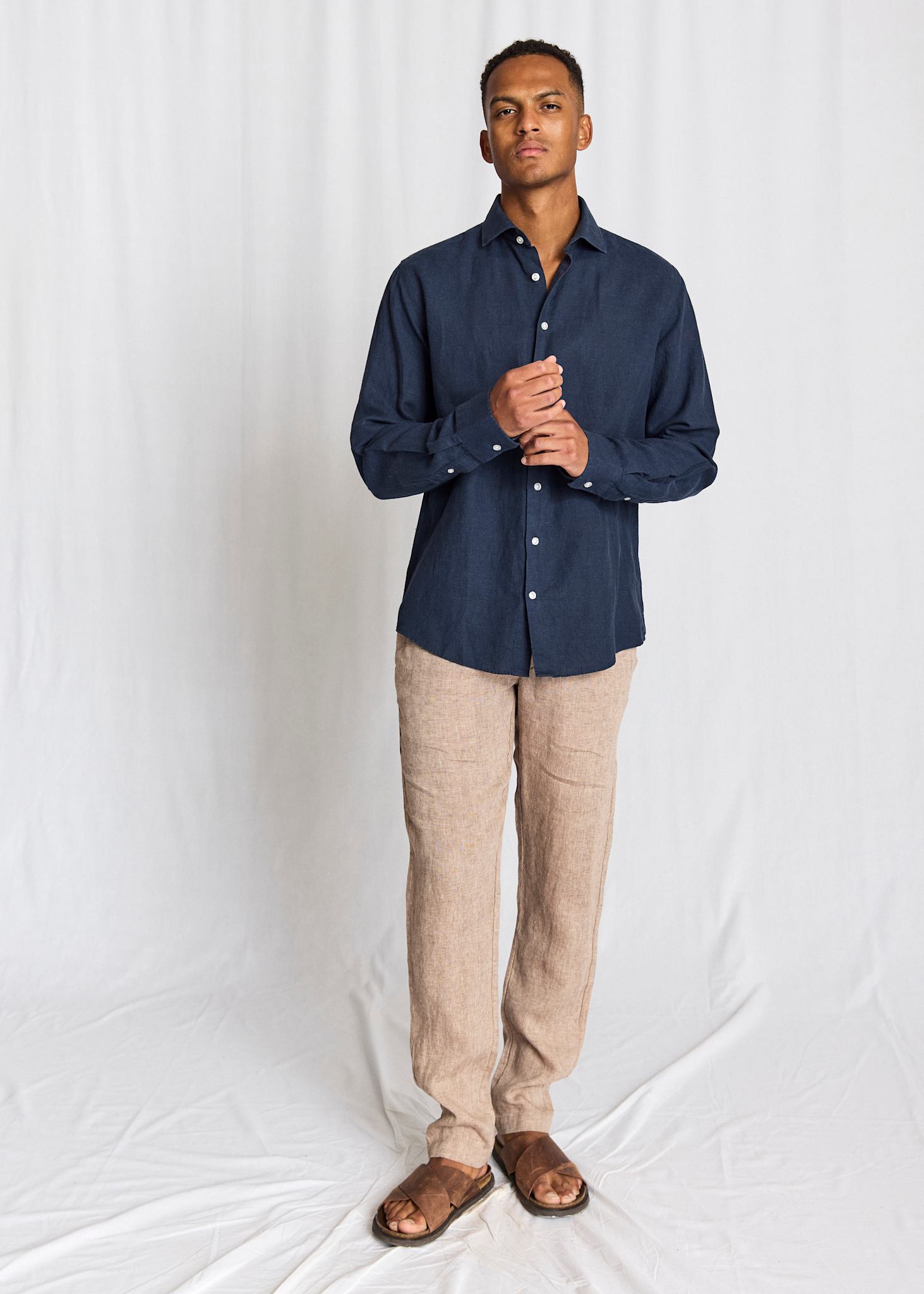 BS Tahaka Casual Modern Fit Shirt - Navy