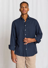 BS Tahaka Casual Modern Fit Shirt - Navy
