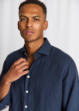 BS Tahaka Casual Modern Fit Shirt - Navy