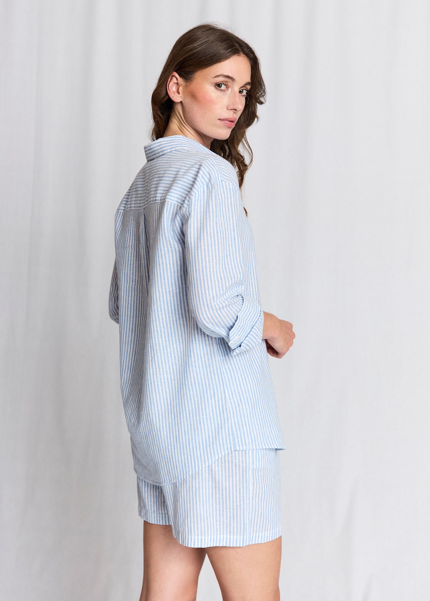 BS Marietta Regular Fit Shirt - Light Blue/White