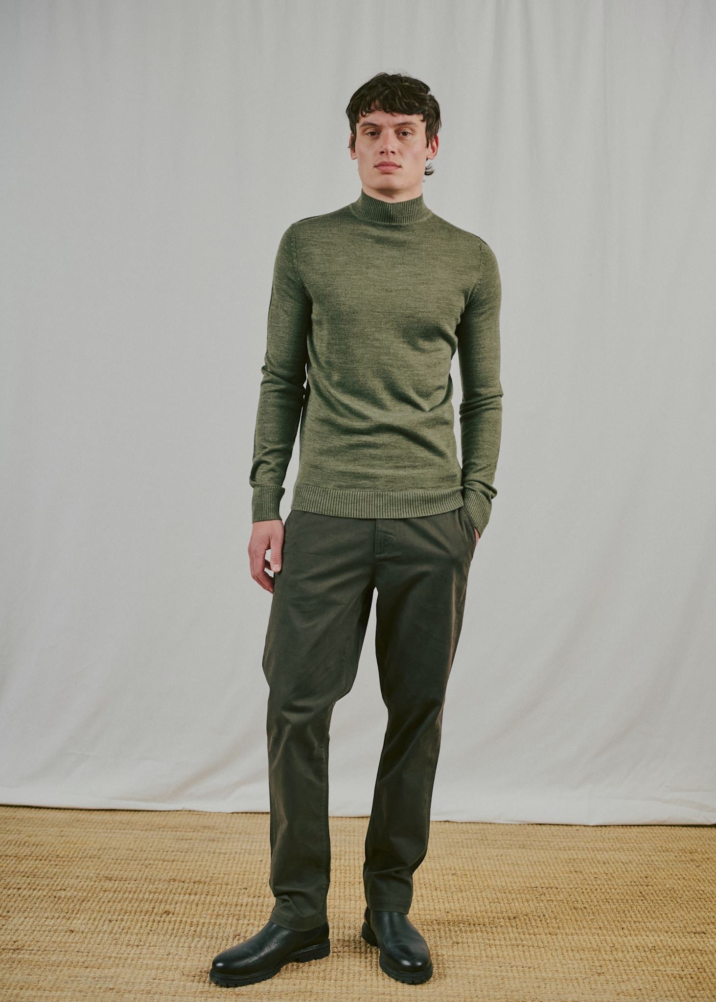 BS Froder Regular Fit Knitwear - Olive