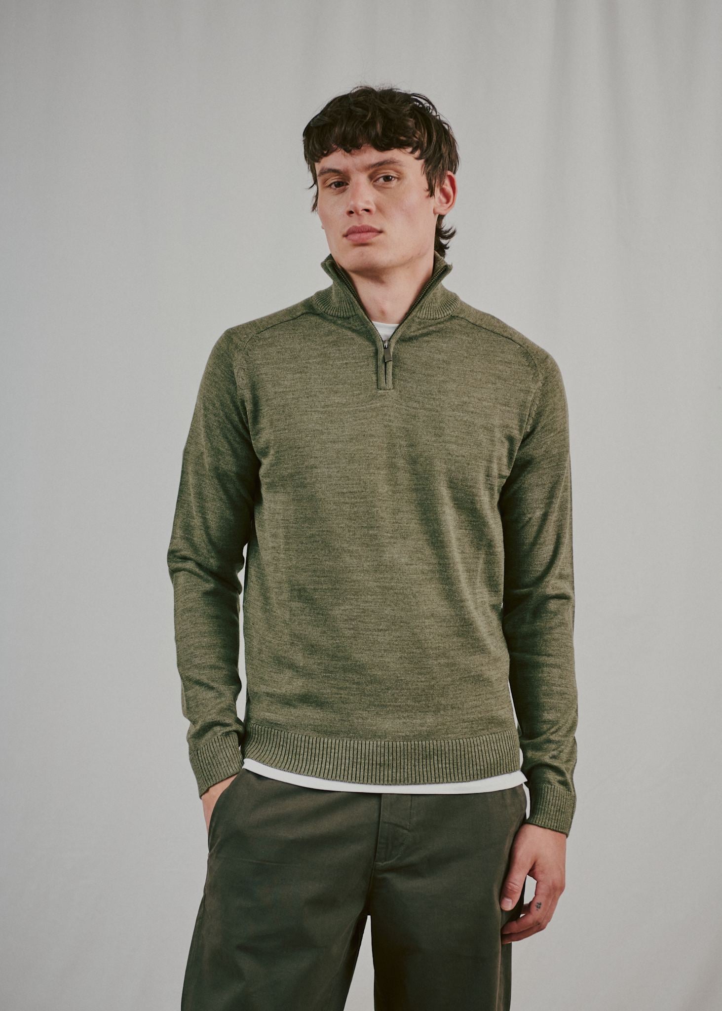 BS Pelle Regular Fit Knitwear - Olive