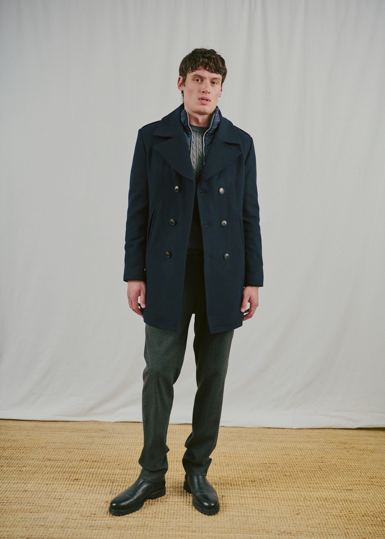 BS Nelson Slim Fit Coat - Navy