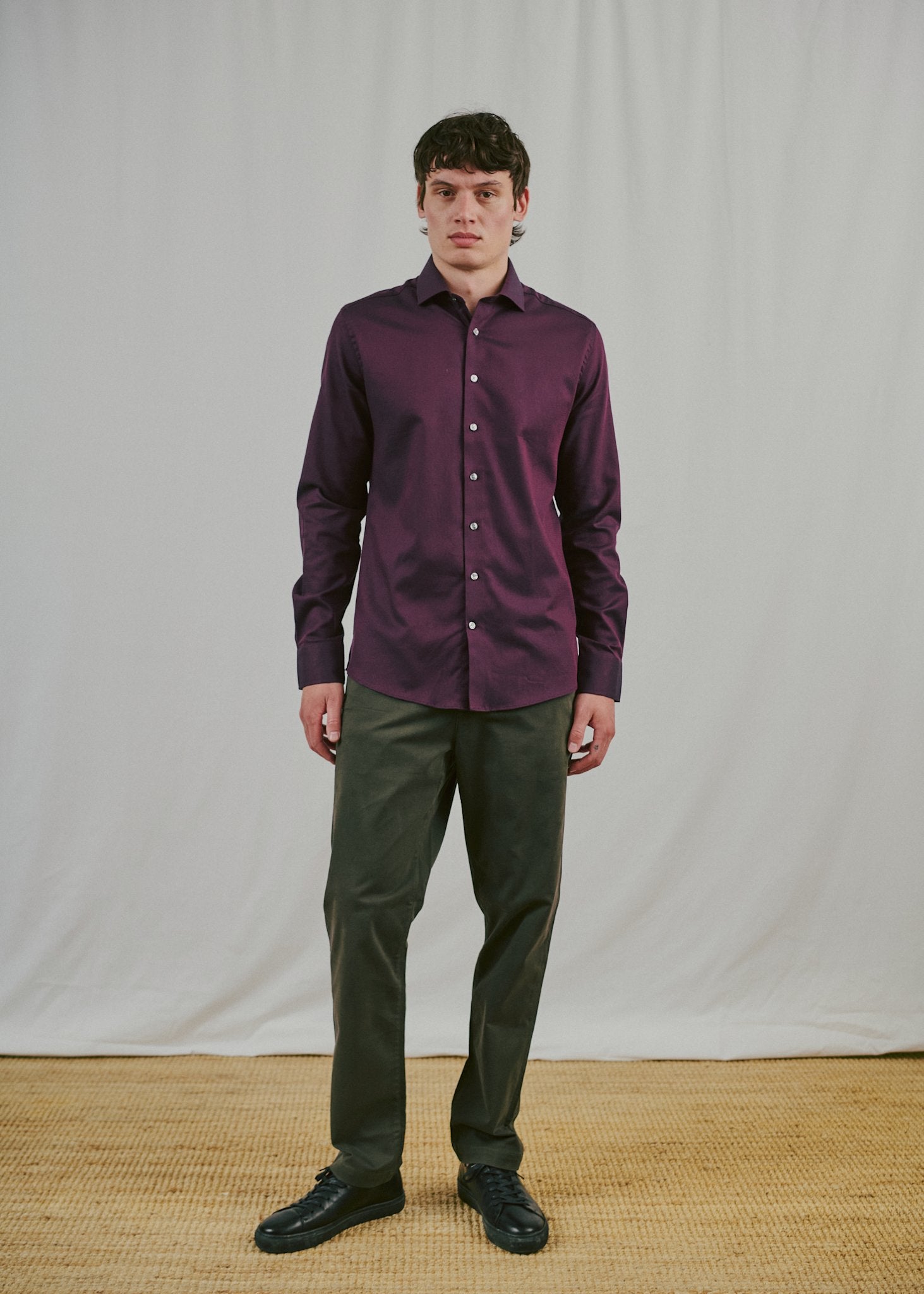 BS Hvang Slim Fit Shirt - Bordeaux