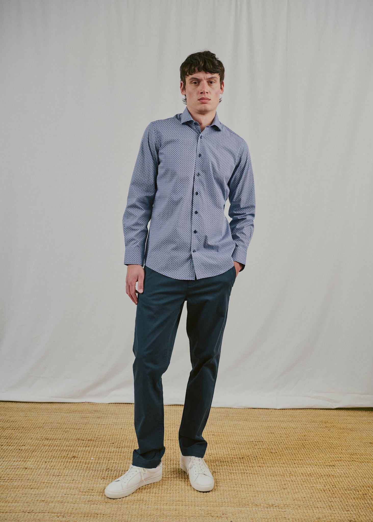 BS Follett Slim Fit Shirt - Navy