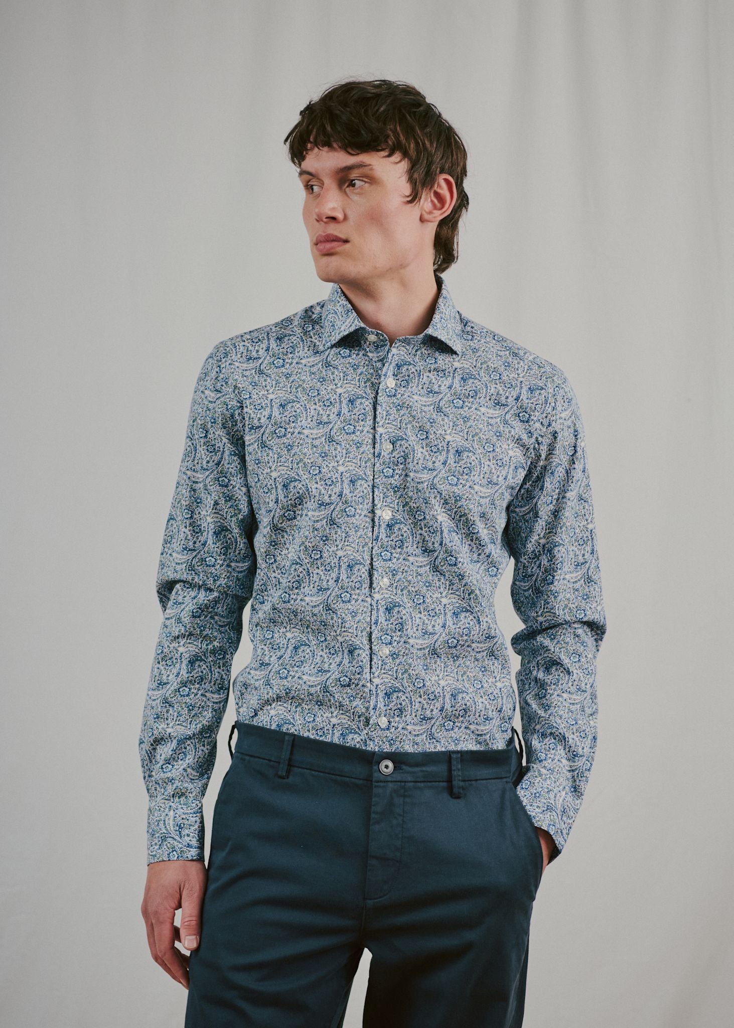 BS Uthaug Slim Fit Shirt - Navy