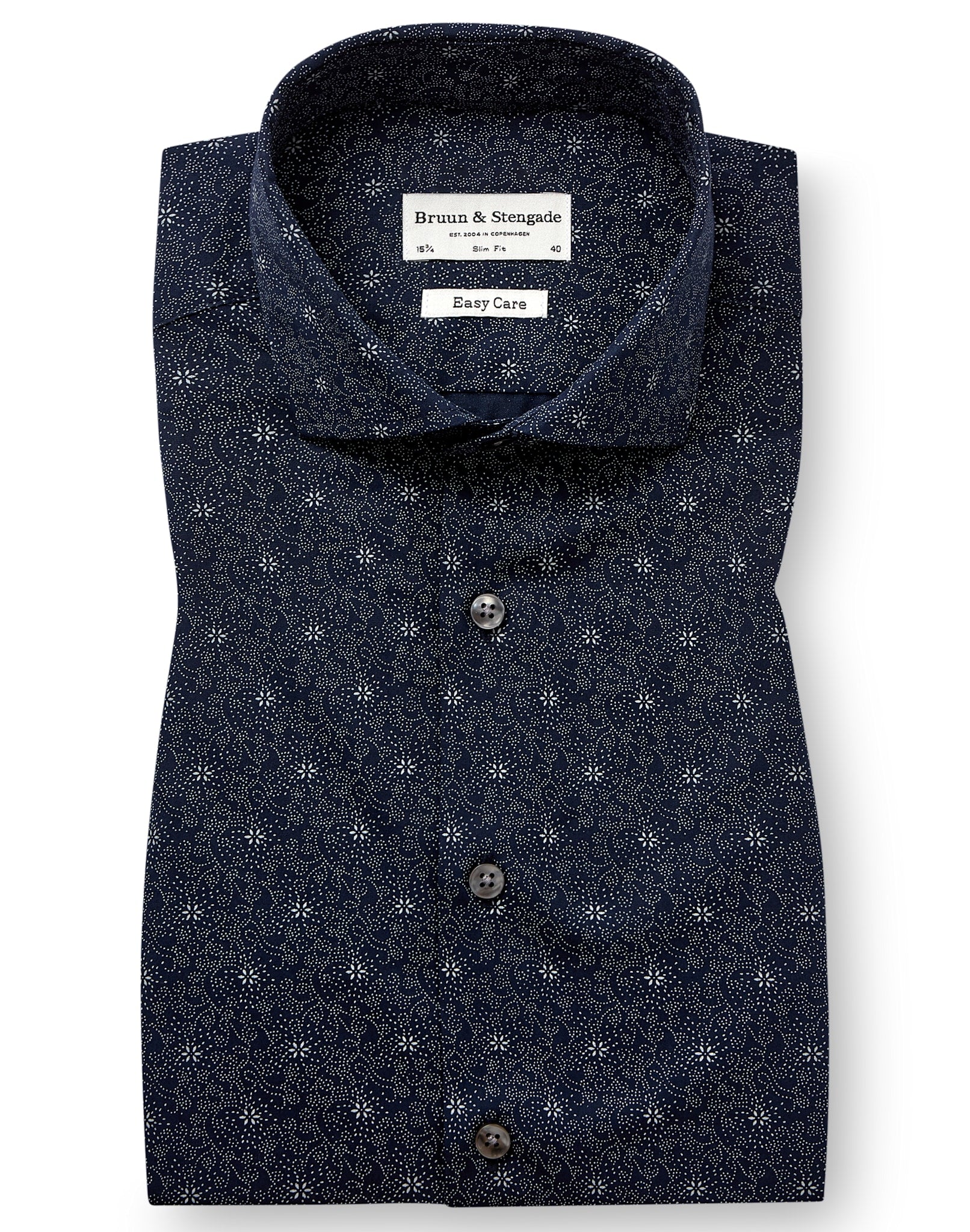 BS Swienty Slim Fit Shirt - Navy