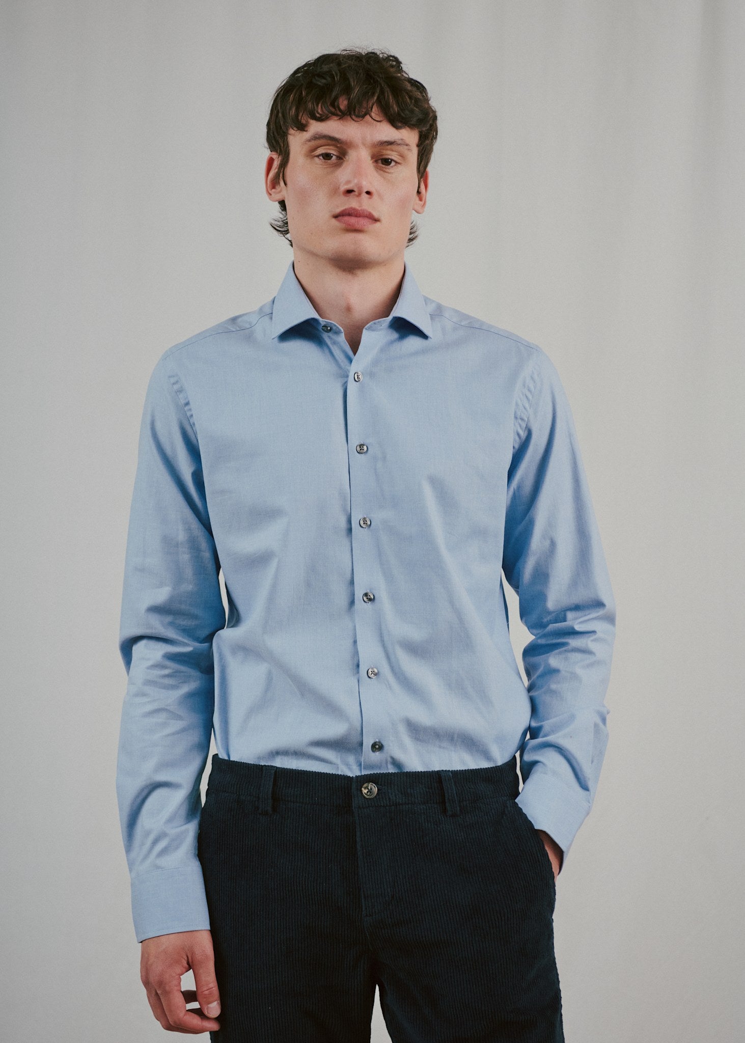 BS Samsoe Slim Fit Shirt - Light Blue