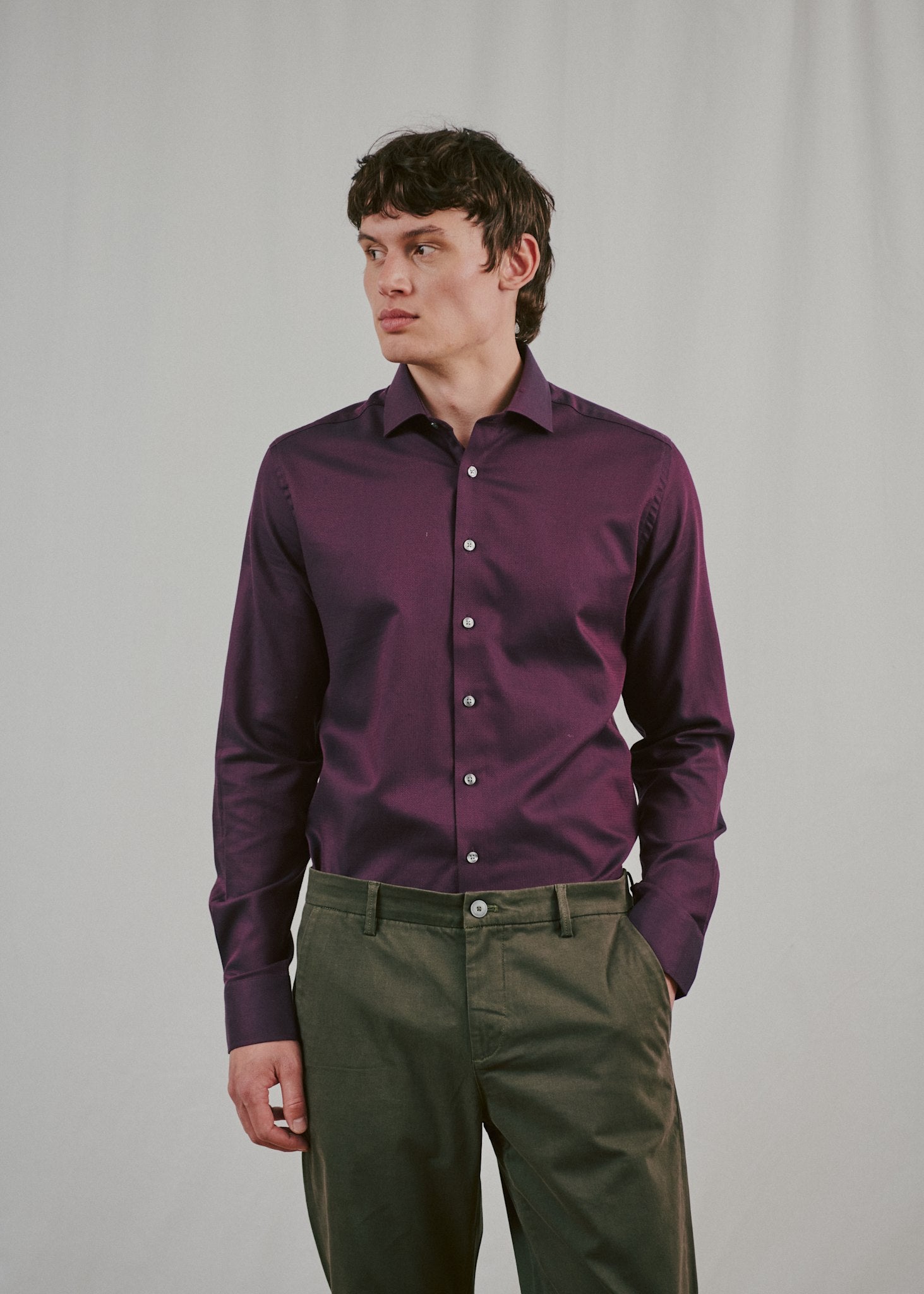 BS Callesen Modern Fit Shirt - Bordeaux