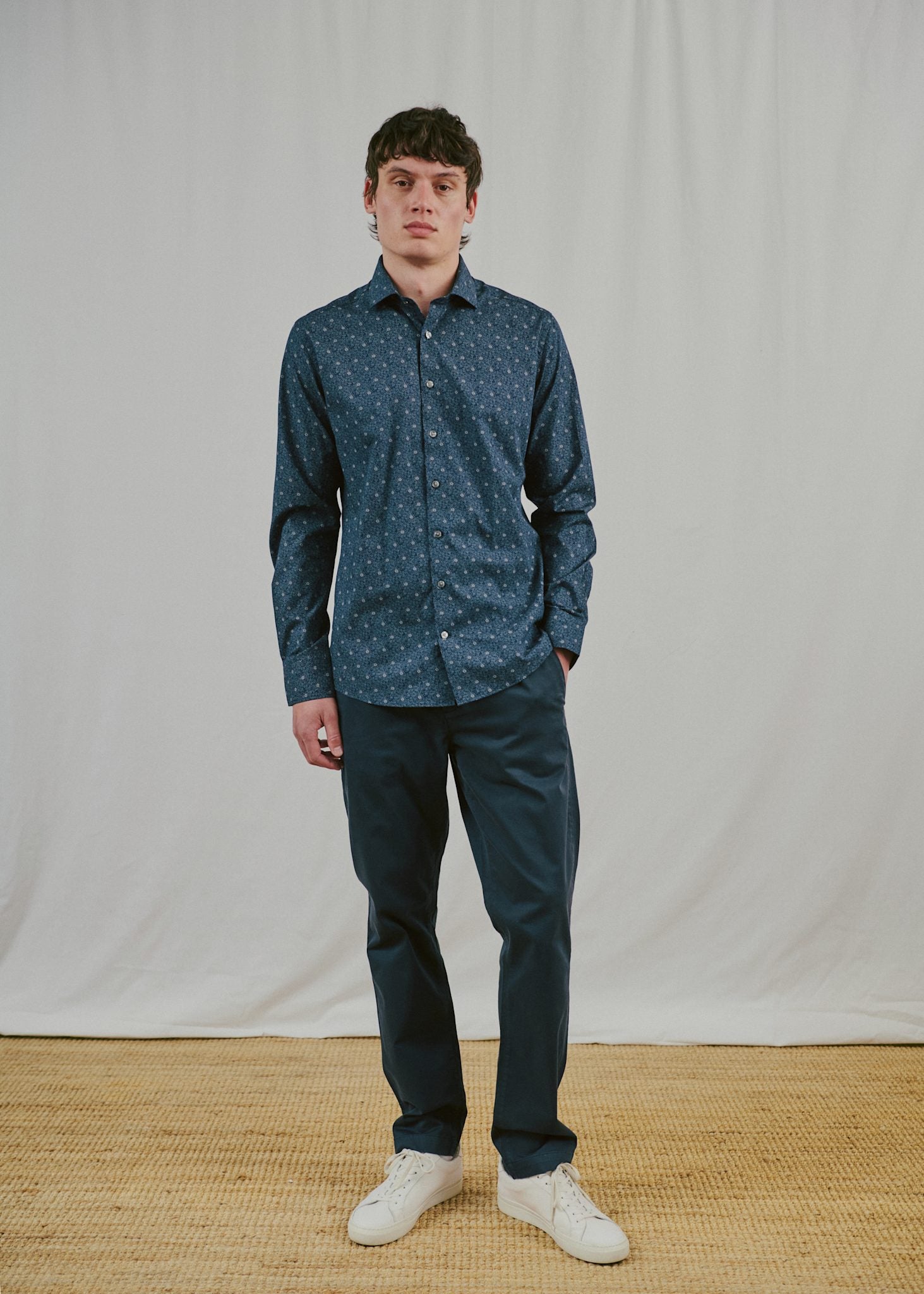 BS Buk Modern Fit Shirt - Navy
