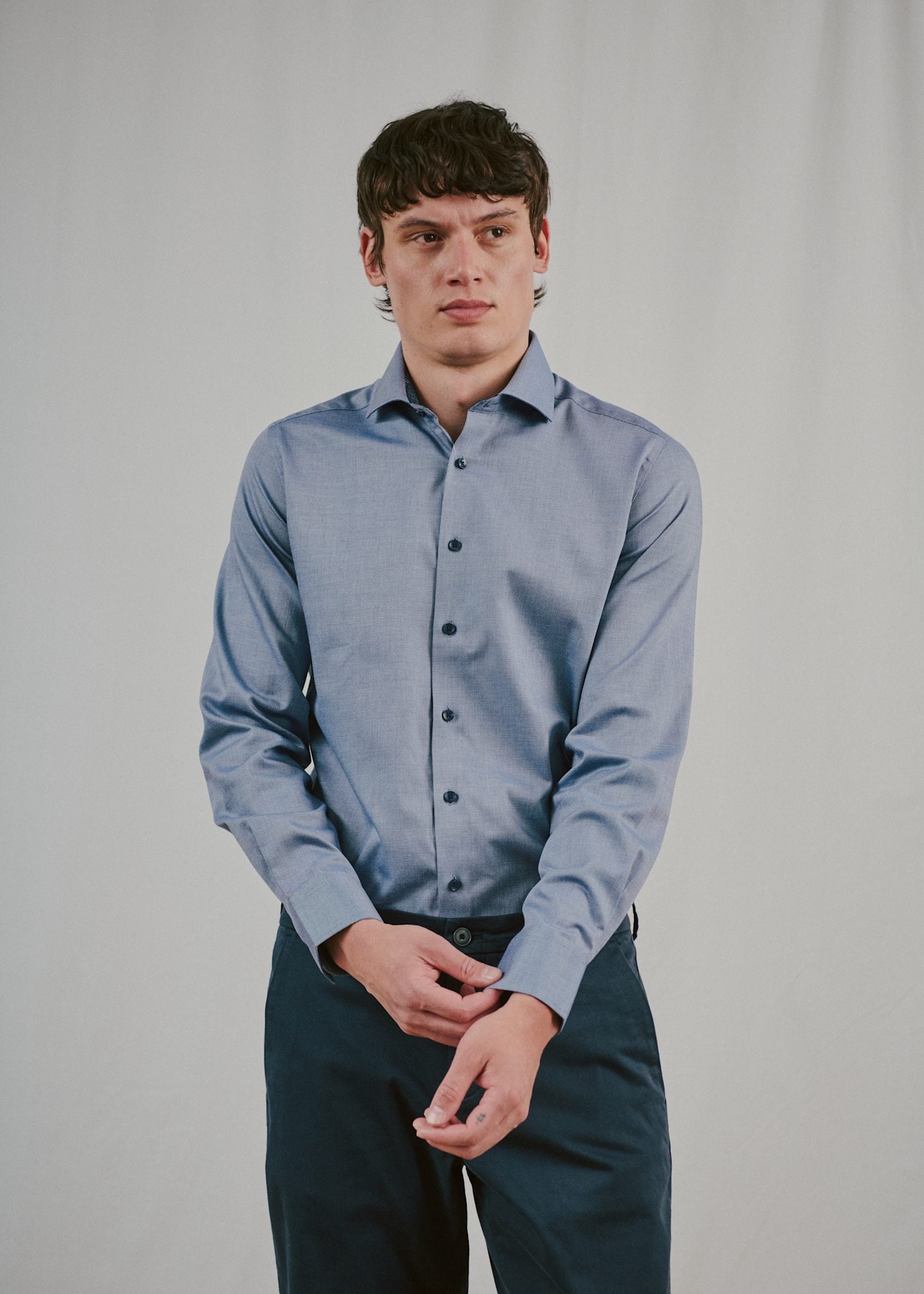 BS Jussi Modern Fit Shirt - Navy