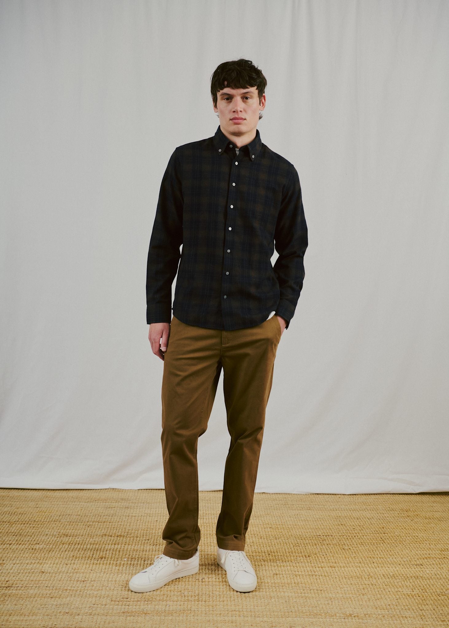BS Norodom Casual Modern Fit Shirt - Brown