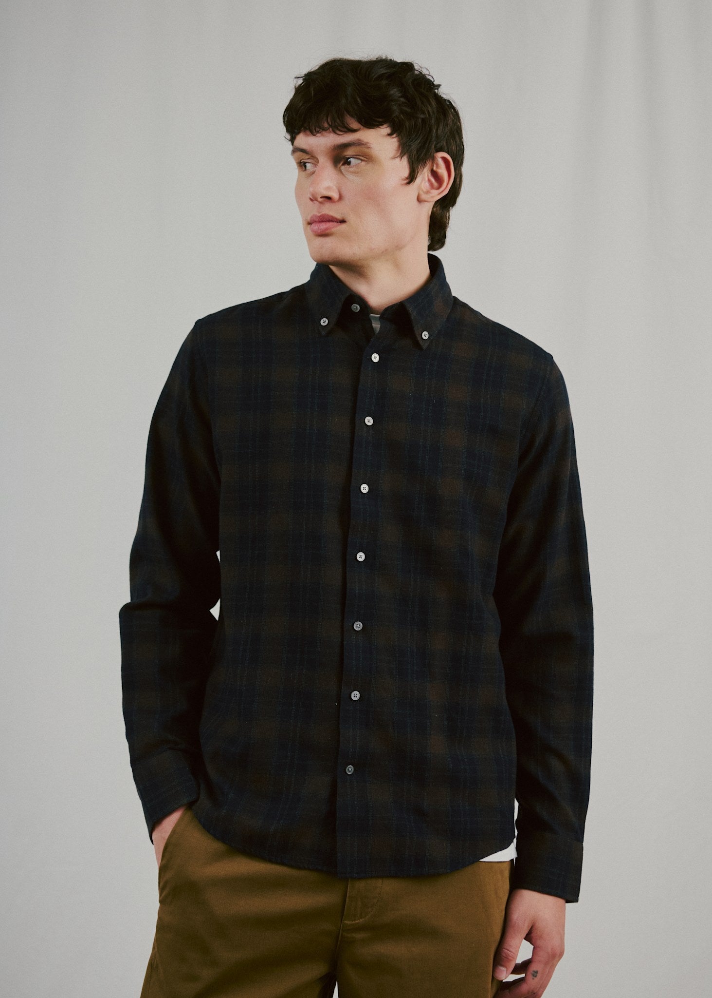 BS Norodom Casual Modern Fit Shirt - Brown