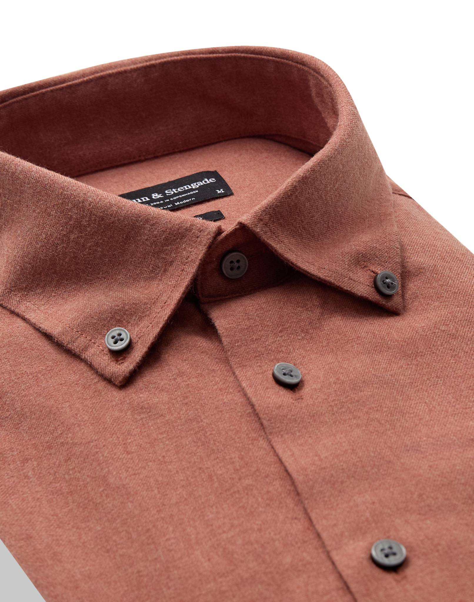 BS Akihito Casual Modern Fit Shirt - Dusty Red